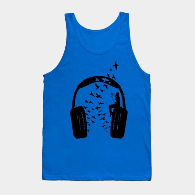 Headphone Triangle Tank Top by barmalisiRTB